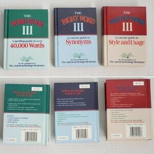 The American Heritage Dictionary, Word Book, Written Word, Right Word III Set